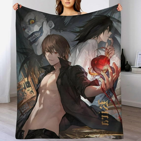Death Note Blanket Soft Cozy Flannel Warm Throw Blanket Unique Gifts Room Decor Blanket 80"x60"