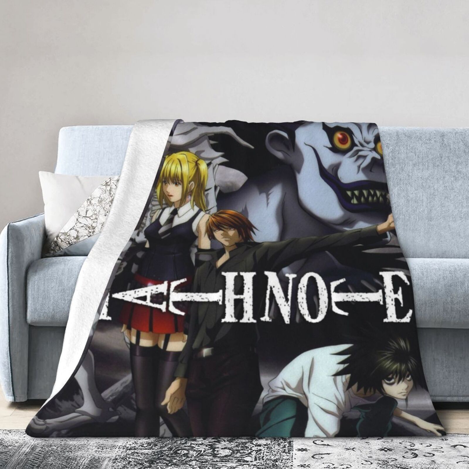 Death Note Blanket Soft Warm Flannel Air Conditioning Blanket Throw