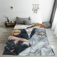 thumbnail image 1 of Death Note Cartoon Printing Throw Blanket, All Seasons Flannel Fleece Blanket, Soft & Warm Plush Blankets for Couch Sofa Bed Camping Travel, 40"x30", 1 of 9