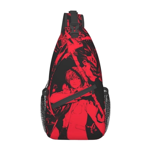 Death Note Crossbody Bag Casual Sling Backpack Chest Bag Multipurpose Crossbody Shoulder Bag Hiking Daypacks