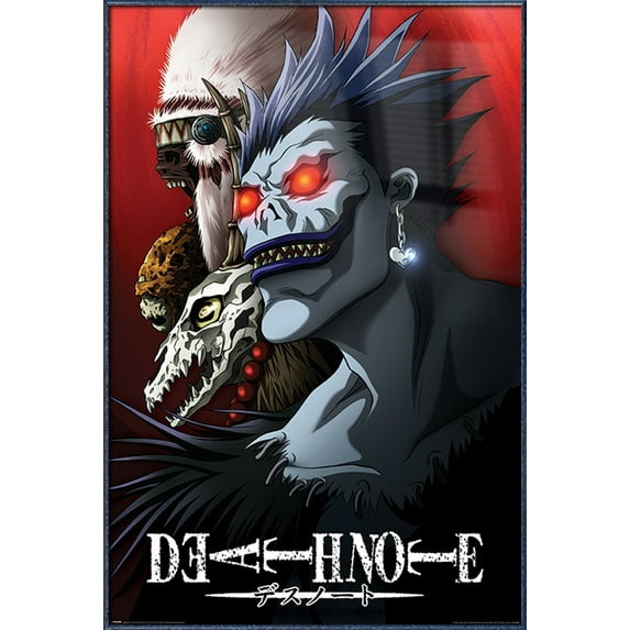 Death Note - Framed Manga/Anime TV Show Poster Poster (Shinigami) (Size: 24" X 36") (Orbit Blue Aluminum Frame)