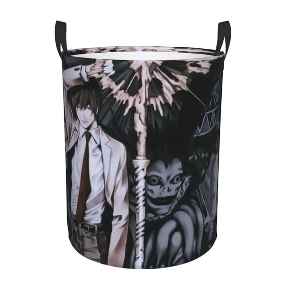 Death Note Laundry Hamper Lightweight Storage Basket Toy Organizer Laundrys Basket Waterproof For Bedroom, Bathroom Medium