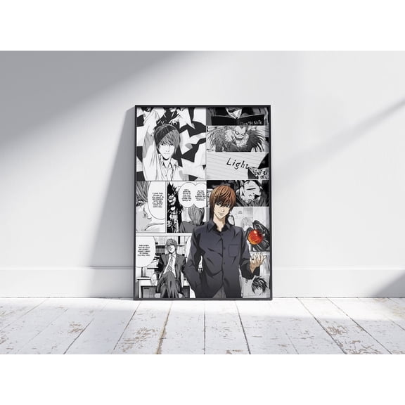 Death Note Light Yagami Minimalist Anime Manga Poster Unframed Size 24''x36'' GooGate