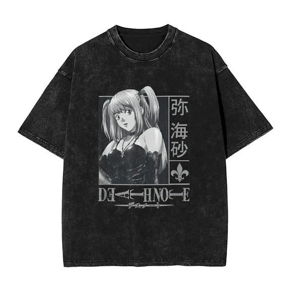 Death Note Men's Cotton Summer T-Shirts Vintage Tee Loose Fit Short Sleeve Casual Tshirts for Men Women 3XL