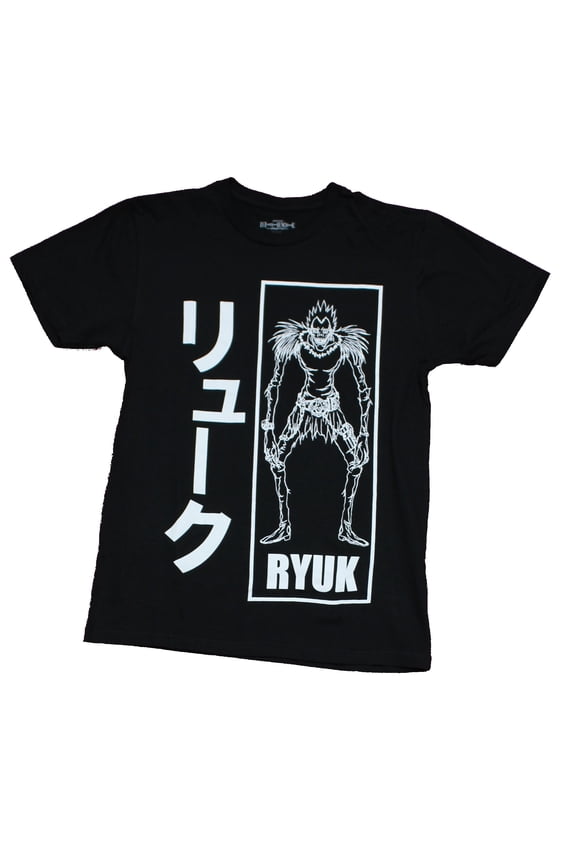 Death Note Mens T-Shirt - Ryuk Boxed Next to Kanji (2X-Large)