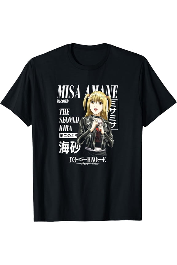 Death Note Misa Magazine Cover Anime T-Shirt Cotton Short Sleeve Crew Neck Soft Fitted Tees T-shirt