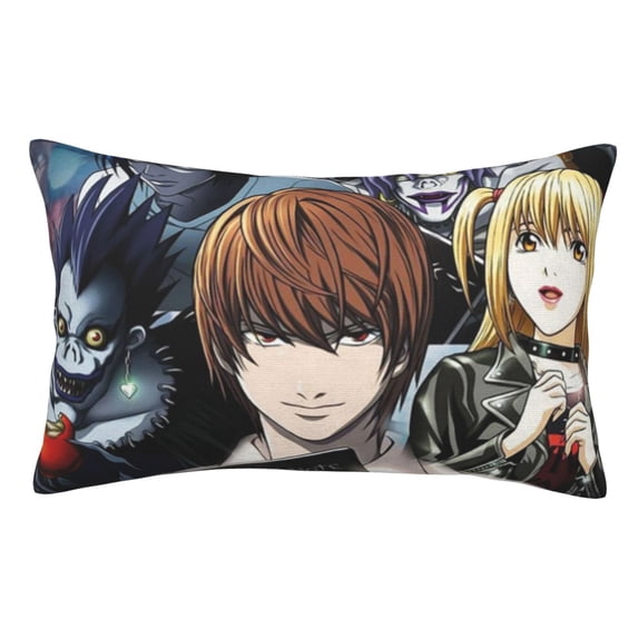 Death Note Pillowcases Soft Pillow Holder Decorative Cushion Cover Home Decor Rectangular Throw Pillow Covers 14"X20"