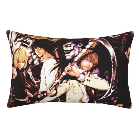 Death Note Pillowcases Soft Pillow Holder Decorative Cushion Cover Home Decor Rectangular Throw Pillow Covers 20"X30"