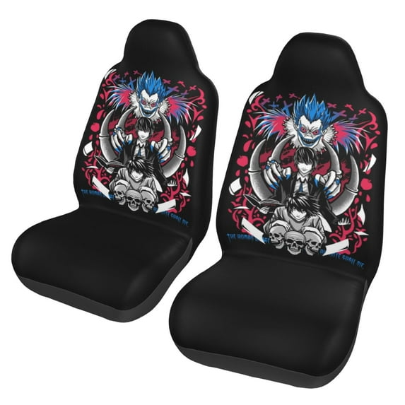 Death Note Ryuk Car Seat Covers 2 Pcs Seat Protector Cover Universal Front Vehicle Seat Protector For Auto Truck Van Suv Sedan Vehicle