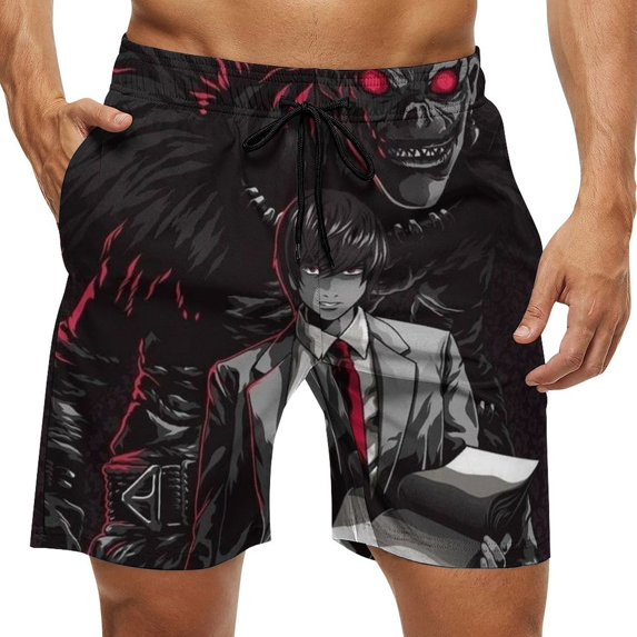 Death Note Ryuk Mens Board Shorts Quick Dry Swim Trunk Lightweight Soft Swimsuit Bathing Suit for Boys XL