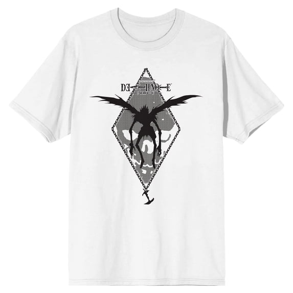 Death Note Ryuk Skull and Apple Men's White Graphic Tee