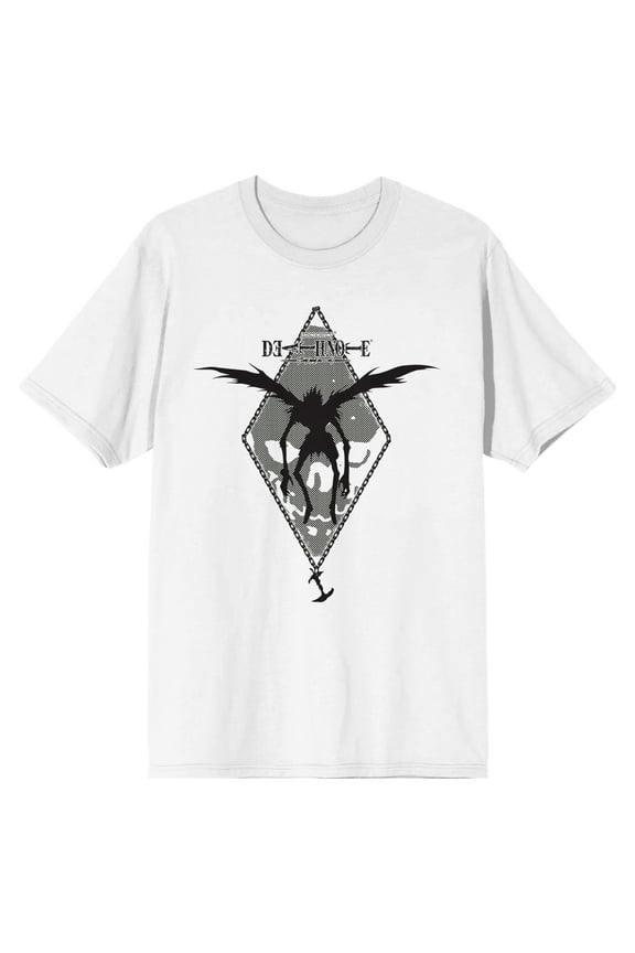 Death Note Ryuk Skull and Apple Men's White Graphic Tee