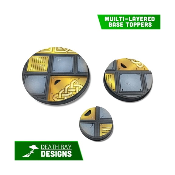 Death Ray Designs Odin's Armory 2-Layer Base Inserts (Beveled Skirmish Sizes) New