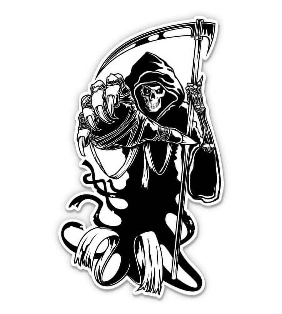 Death Reaper Sticker Death Reaper Scary - 7