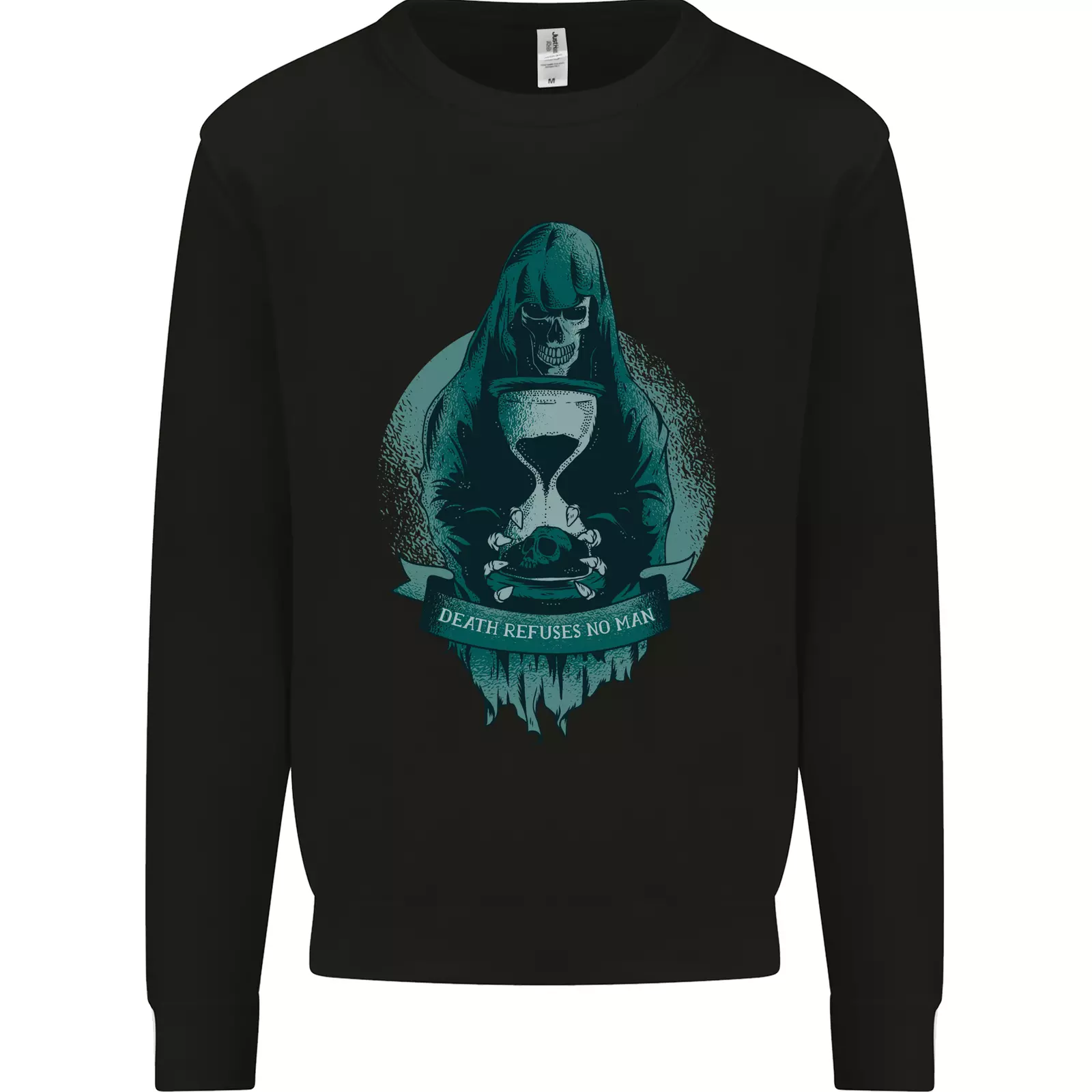 Death Refuses No Man Grim Reaper Skull Mens Sweatshirt Jumper