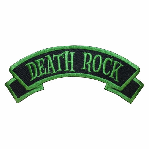 Death Rock Name Tag Horror Punk Kreepsville Embroidered Iron On Applique Patch