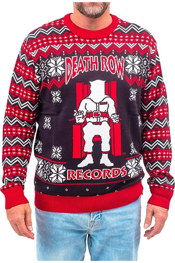 Death Row Records Inmate Fair Isle Adult Ugly Christmas Sweater