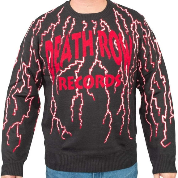 Death Row Records Lightning Ugly Christmas Sweater