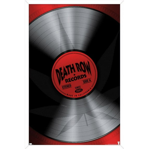 Death Row Records - Record Wall Poster, 14.725" x 22.375", Framed