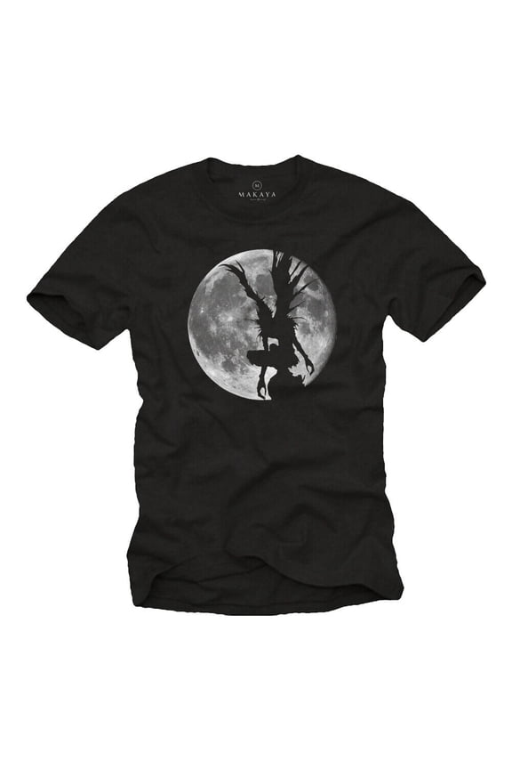 Death Shinigami Herren Comic T-Shirt mit Ryuk Note - Männer Anime Nerd Shirt