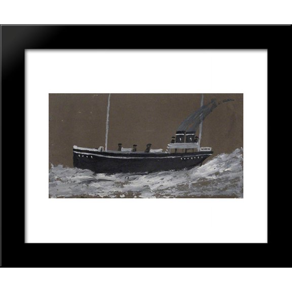 Death Ship 20x24 Framed Art Print by Alfred Wallis