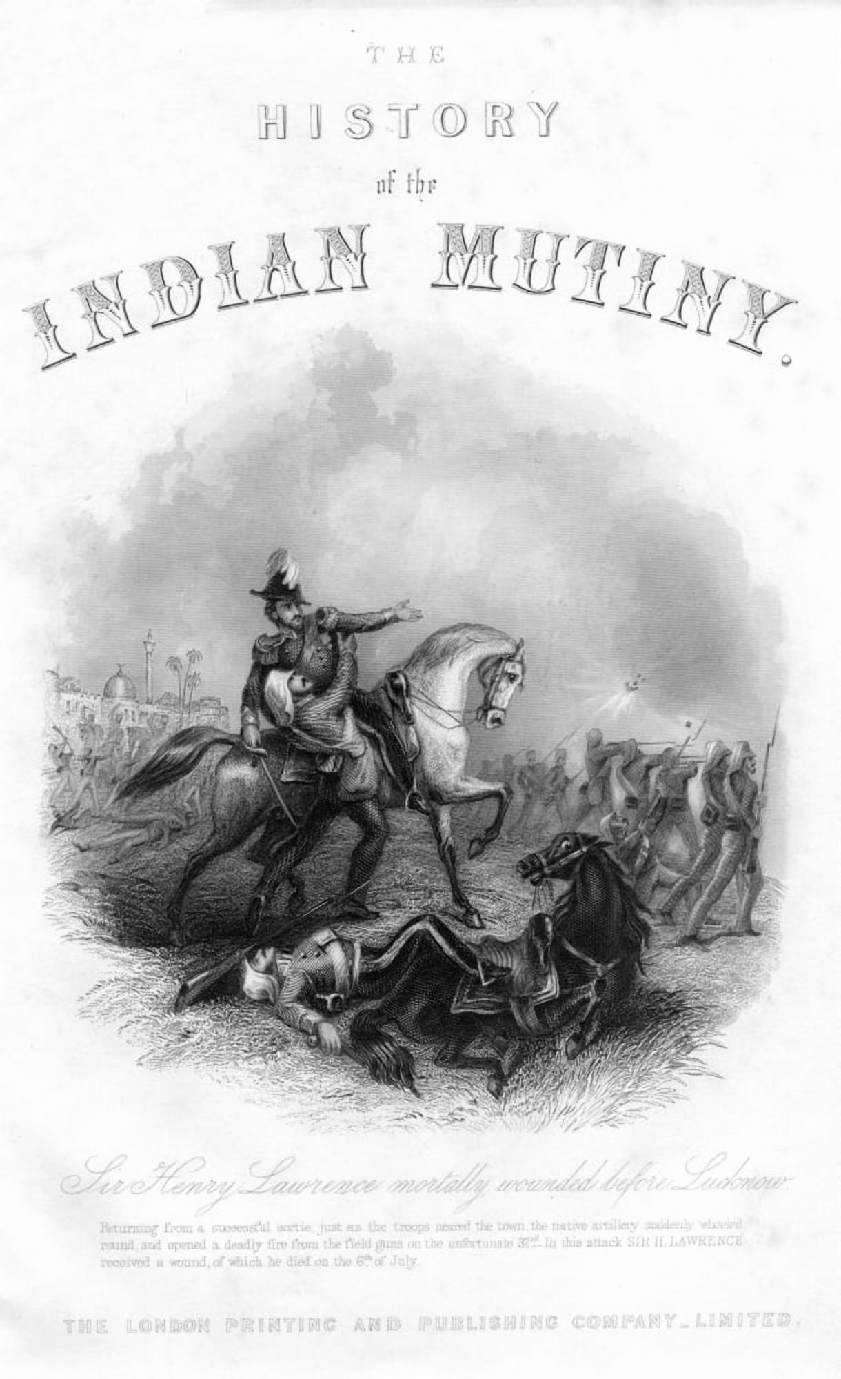 Death Of Sir Henry Montgomery Lawrence 1806 To 1857 British General And Administrator In India From The History Of The Indian Mutiny Published 1858 Canvas Art - Ken Welsh Design Pics (11 x 18)