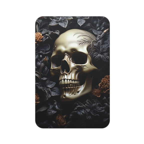 Death Skull Gothic Art Black Acrylic Fridge Magnets Decorative Refrigerator Magnets for Kitchen Office Whiteboard Locker