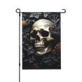 thumbnail image 1 of Death Skull Gothic Art Black Garden Flag Outdoor House Flags 12 X 18 Inch Banner Yard Home Decoration, 1 of 6