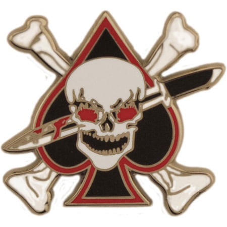 Eagle Emblems P15719 Pin - Death Spade & Skull - 1 in.
