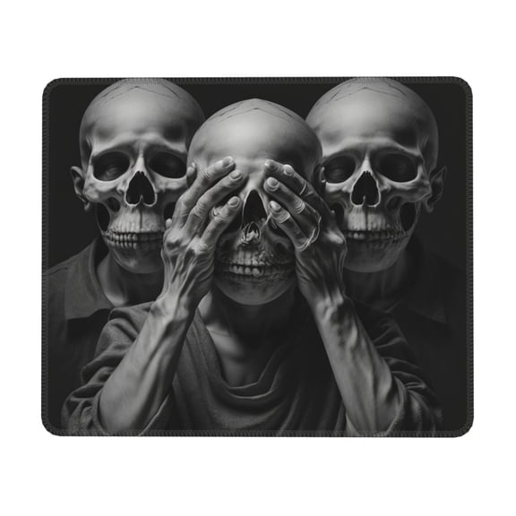 Death Skulls Gothic Skull Mouse Pad Non-Slip Rubber Gaming Mousepad Rectangle for Computers Laptop 7 x 8.6 in