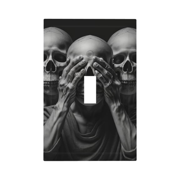 Death Skulls Gothic Skull Single Toggle Wall Plate 1 Gang Decorative Electrical Outlet Light Switch Cover Switchplate