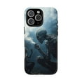 thumbnail image 1 of Death Smoking Cigarette Dark Abstract Illustration Artistic Protective Phone Case for iPhone 11 12 13 14 15 16 17 Pro Max, 1 of 2