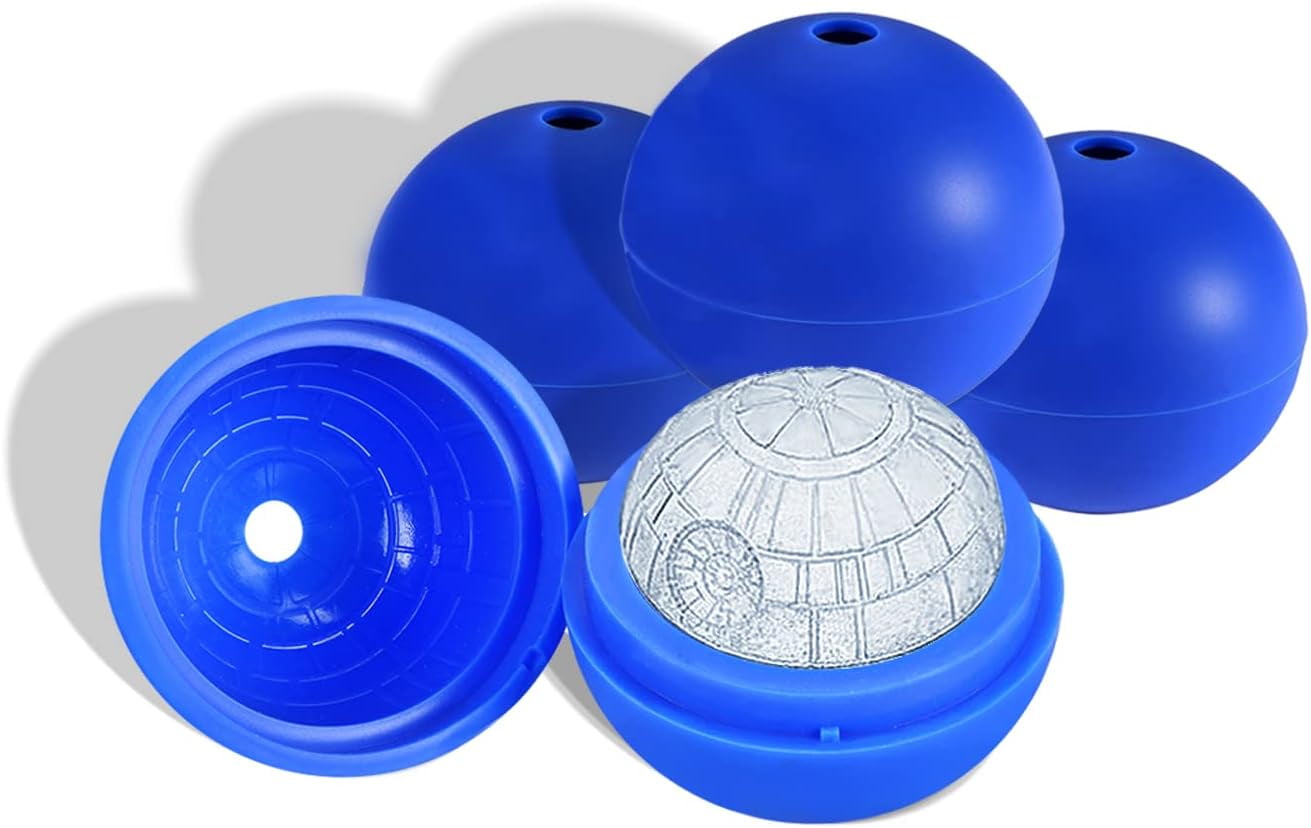 Death Star Ice Cube Mold 4 Packs Large Ice Ball Maker Silicone Ice
