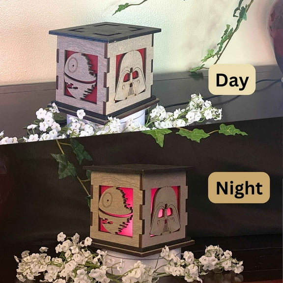 Death Star Light Box | Star Wars Shelf Decor | Galactic Empire Desk Light