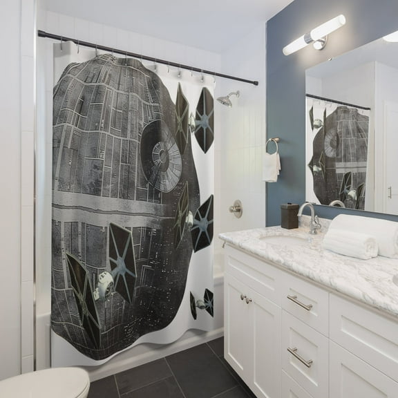 Death Star Shower curtain - Turn Your Bathroom to the Dark Side (In the Best Way Possible!)
