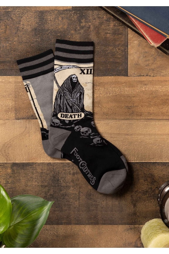 Death Tarot Card Crew Socks