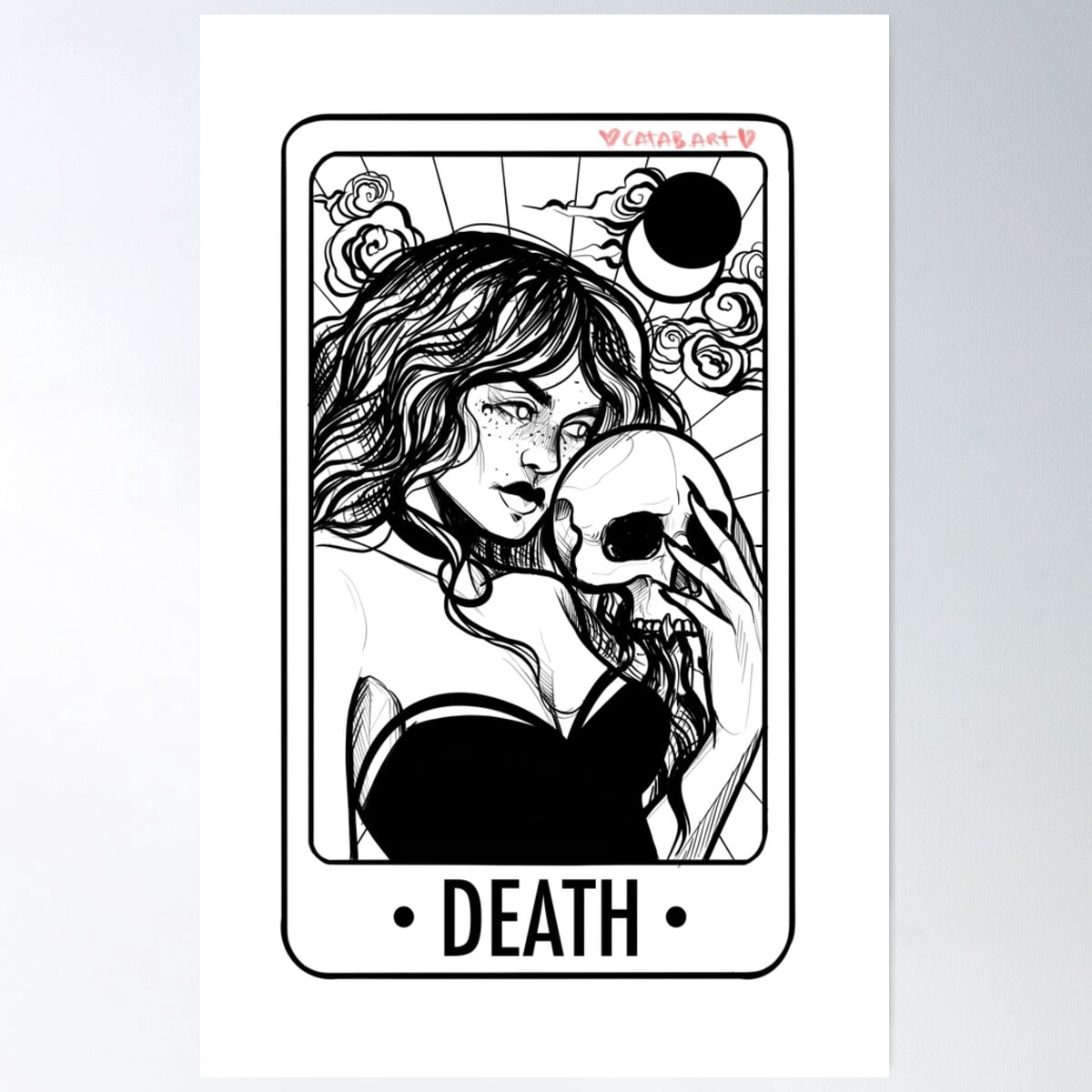 Death - Tarot Card Poster Wall Art, Modern Wall Decor For Living Room ...