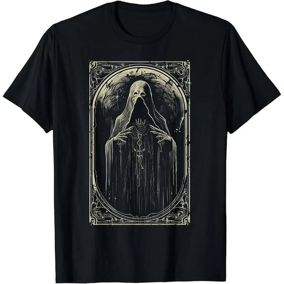 Death Tarot Card T-Shirt Halloween Custom Graphic Tee for Men Women