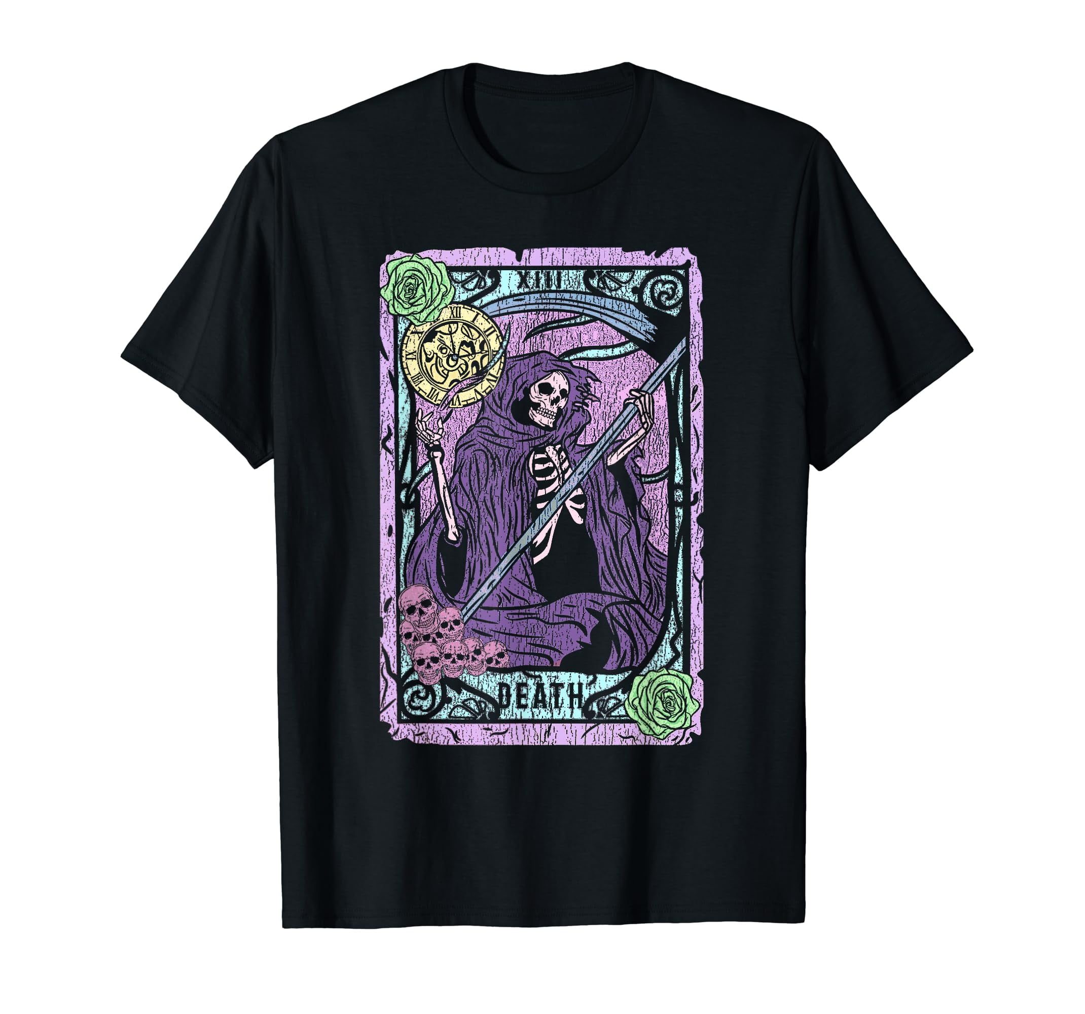 Death Tarot Card Witchcraft Occult Pastel Goth Reaper T-Shirt - Walmart.com