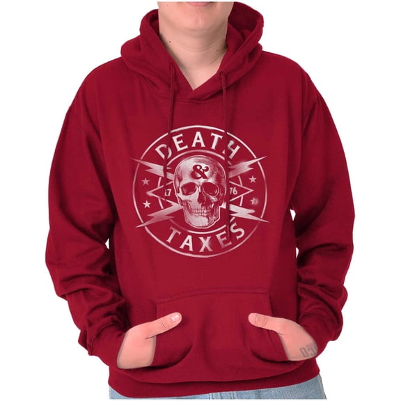Death Taxes Defend Freedom Skull Hoodie Sweatshirt Women Men Brisco Brands M