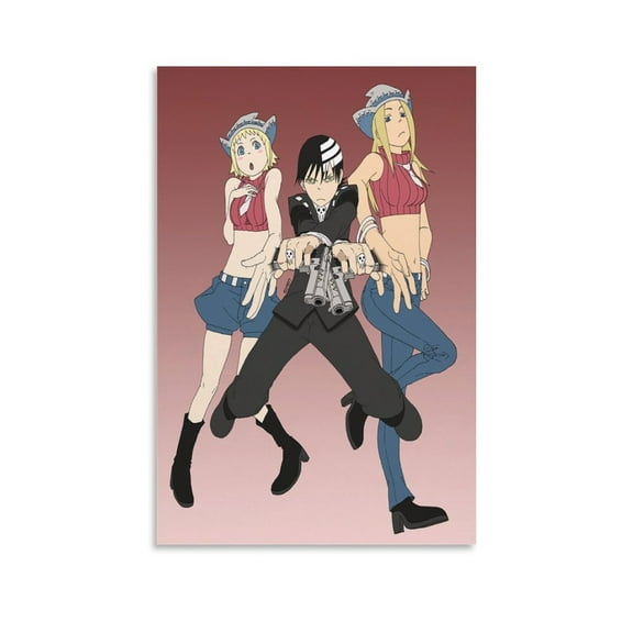 Death The Kid Soul Eater Poster Wall Art Poster Gifts Bedroom Prints Home Decor Hanging Picture Canvas Painting Posters 12x18inch(30x45cm)