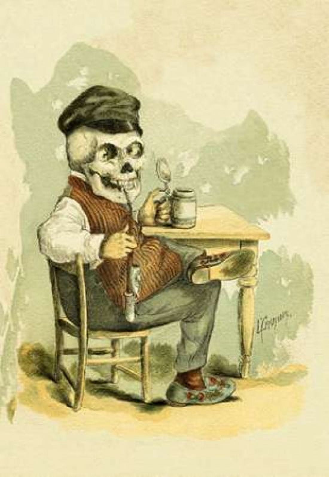 Death Tips a Pint Canvas Art - Frusius (12 x 18)