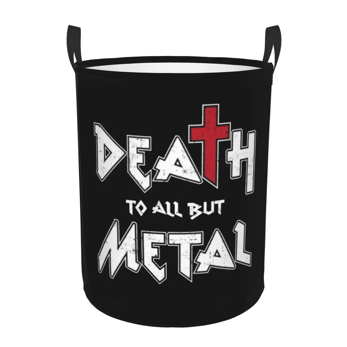 Death To All But Metal Print Laundry Basket Collapsible Heavy Metal ...