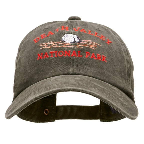 Death Valley Embroidered Unstructured Pigment Dyed Cotton Cap - Dk Green OSFM