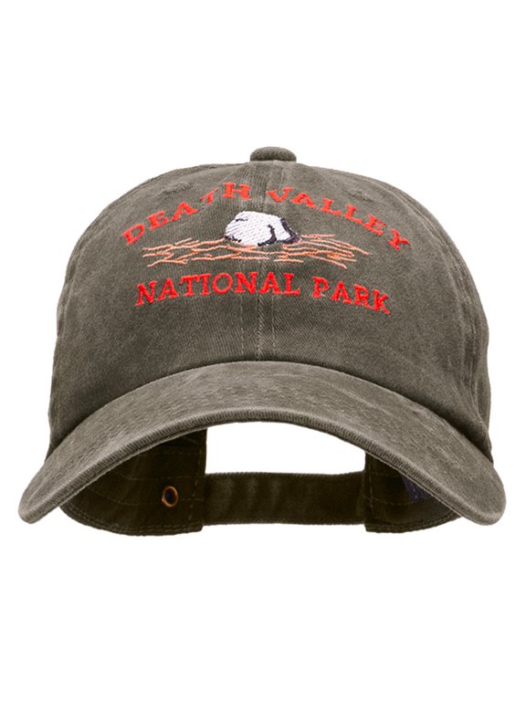 Death Valley Embroidered Unstructured Pigment Dyed Cotton Cap - Dk Green OSFM