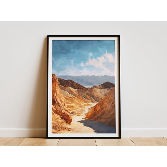 Death Valley National Park Poster Vintage Travel Poster Desert Landscape Art Print California Wall Art Home Decor Paper Print - Poster Unframed