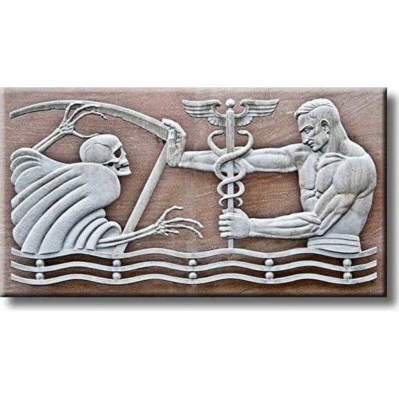 Death Versus Medicine Picture on Stretched Canvas, Wall Art D?cor, Ready to Hang