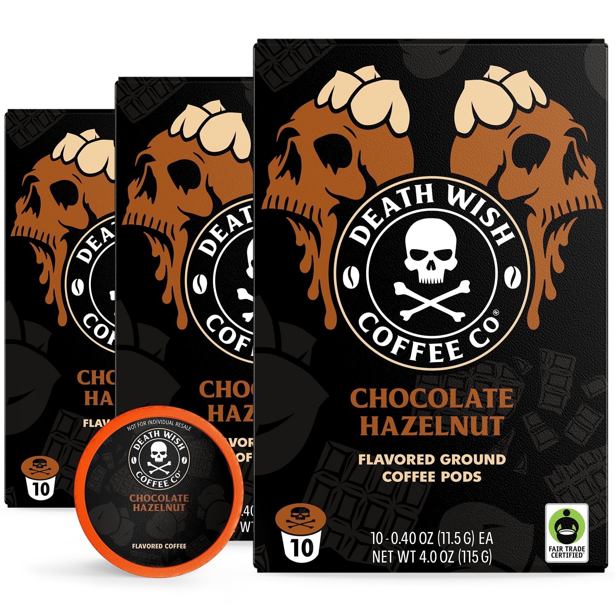 Death Wish Coffee Chocolate Hazelnut Single Serve Pods, 30 Count