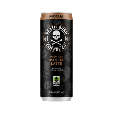 Death Wish Coffee Co., Premium Mocha Latte, 100% Colombian Cold Brew Fair Trade™ Coffee, 11oz Can