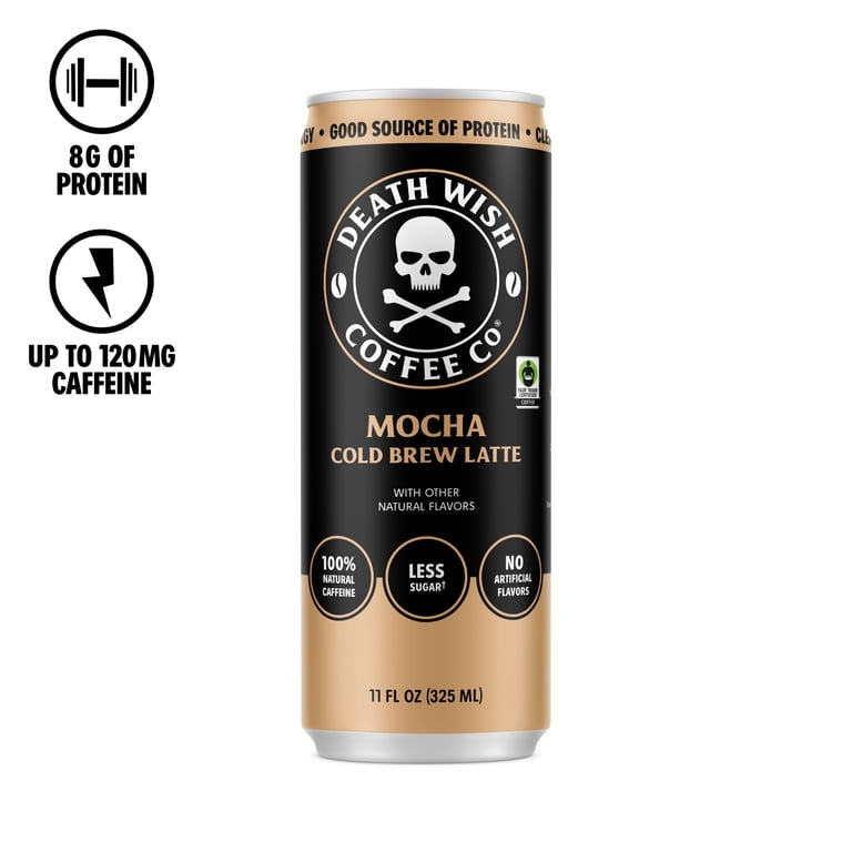 Death Wish Coffee Co., Premium Mocha Latte, 100% Colombian Cold
